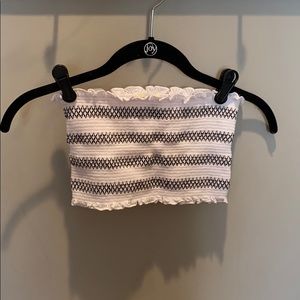 urban outfitters black and white striped tube top